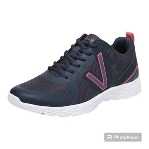 NWOB Vionic Miles II Navy Pink Athletic Shoes Women's Size 5 Orig $109